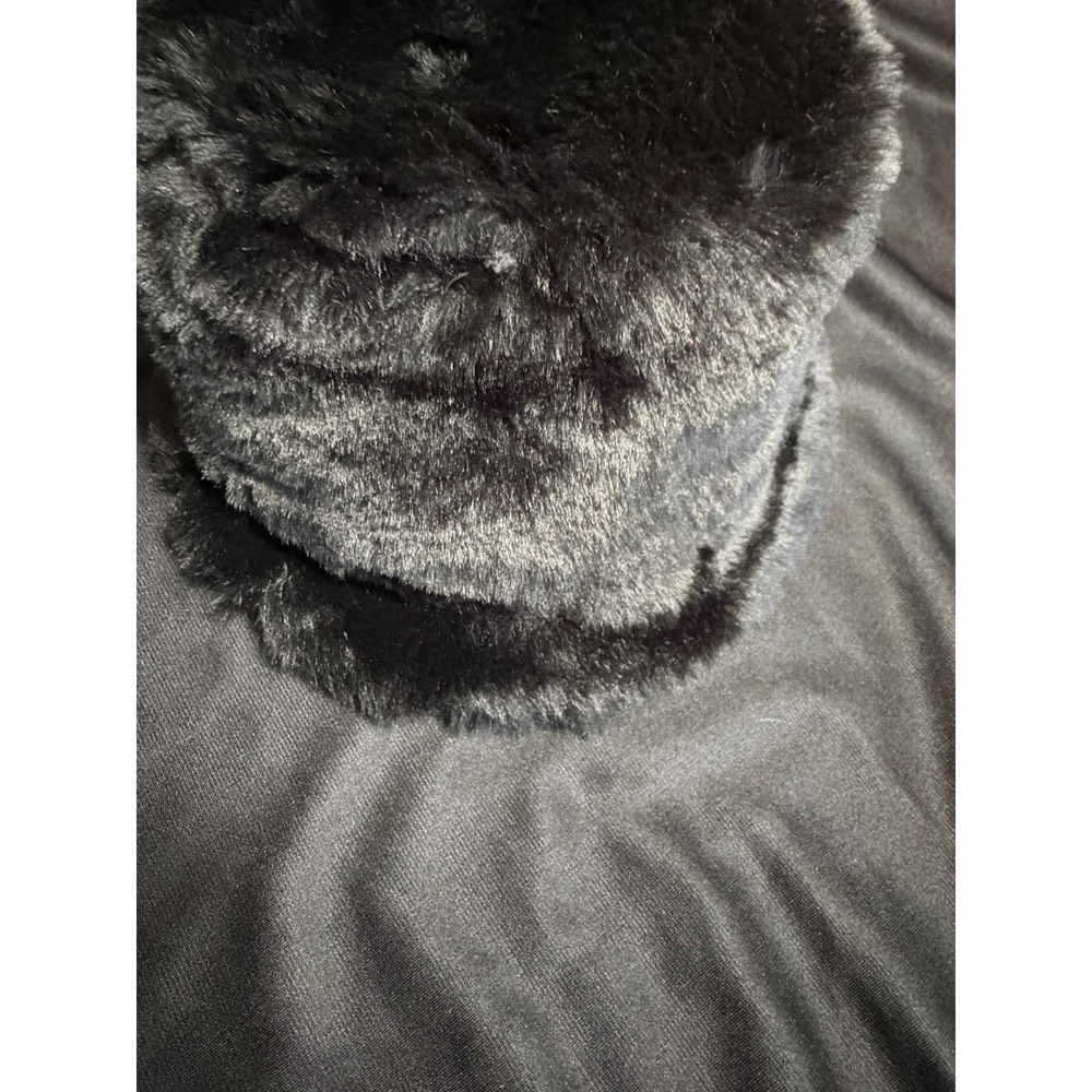 Capelli New York Women's Black Faux Fur Bucket Hat One Size Plush Winter